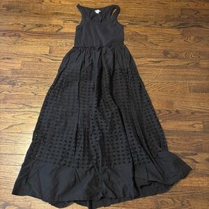 Black Sundance Tank Top Cotton Maxi Summer Vacation Dress Size Small
